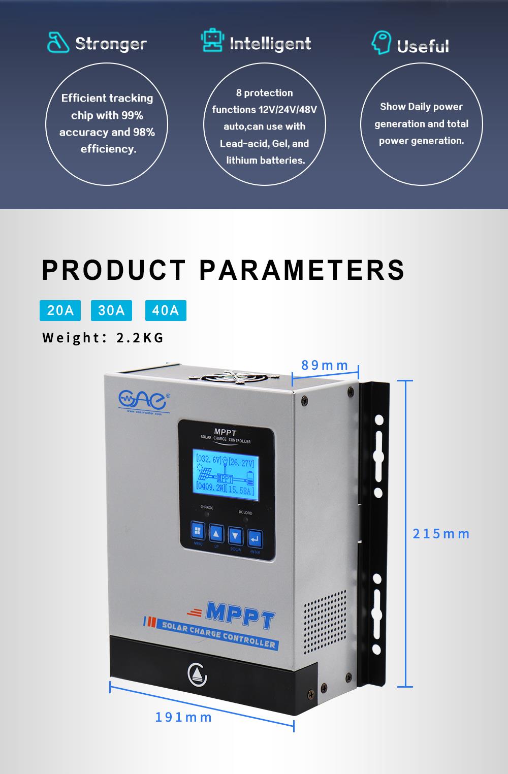 mppt solar charge controller 100a